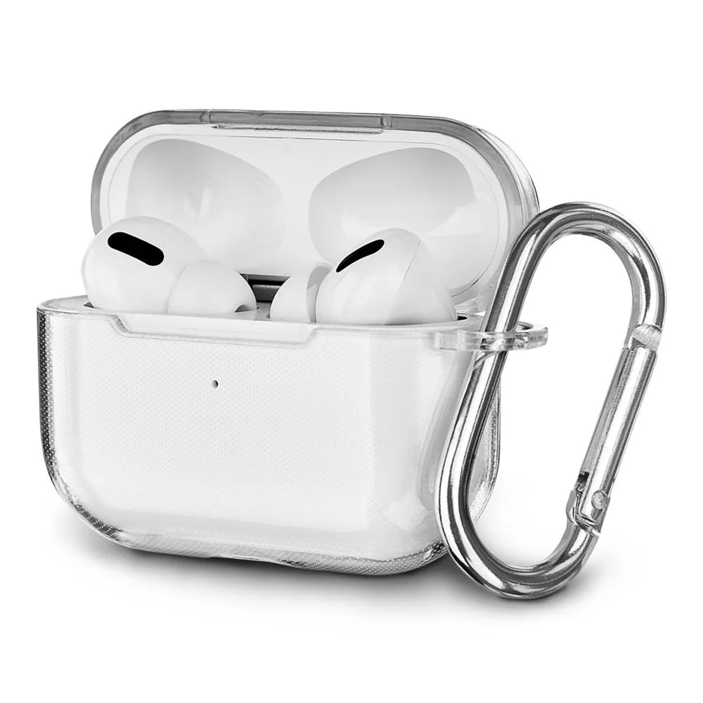 High Quality Clear Transparent Soft TPU Skin Case Protective Cover for Apple Airpods PRO Case Air Pods Case Keychain