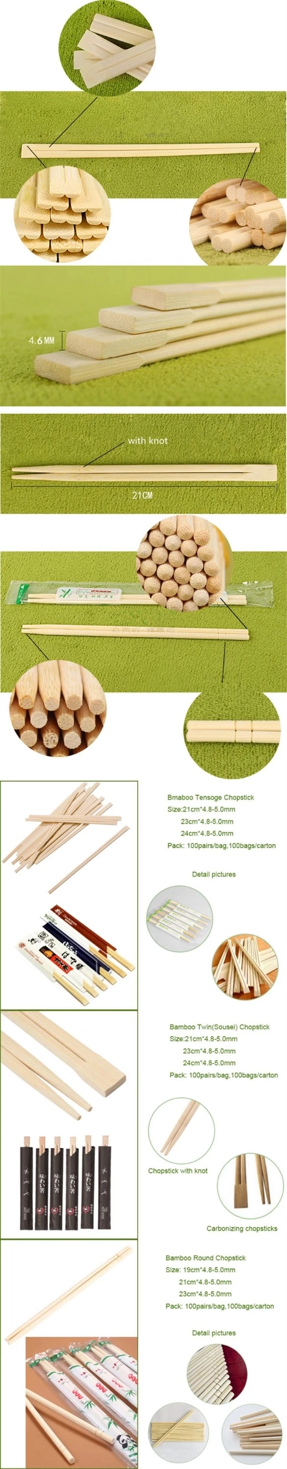 Wholesale Disposable Chopsticks Hashi Bamboo Chopsticks with Paper Sleeve