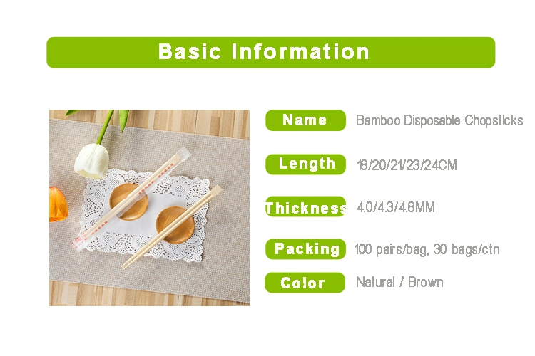 Wholesale Disposable Bamboo Chopsticks From China with Customers Logo Wholesale Market